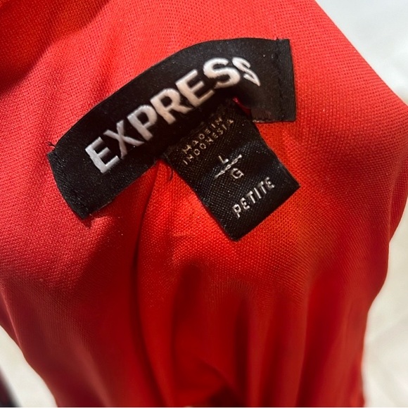 EXPRESS Floral Spaghetti Strap Racer Back Red Maxi Dress w/ Waist Cutout LP - Picture 4 of 10